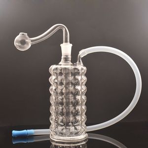 10mm femlae kalınlık cam su bong geri dönüştürücü ashcatcher bongs el sigara boru boruları esprili ashcatcher bong erkek cam yağ brülör borusu ve hortum 2 adet