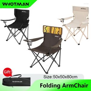 Camp Furniture Beach Folding Armchair Ultra Light Portable Arms With Holder Chair Resistant For Backpacker Armrest Outdoor Fishing