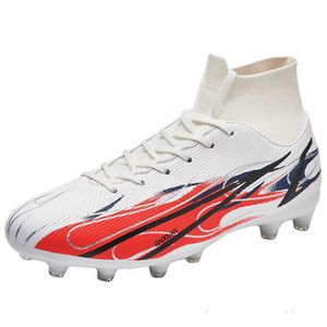 High Top Mens Mens Professional Soccer Shoes tf ag Youth Long Nail Football Boots Комфорта обувь черная белая синяя