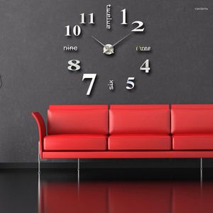 Wall Clocks Selling DIY Large Size Clock Acrylic Sticker Watch Sun Brand Movement Decor Table Decoration & Accessories