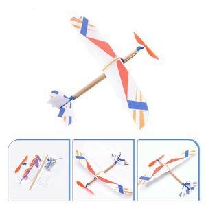 Aeronaves ElectricRC 10 PCs Modelo de avião Diy Toy Toy Powerding Airplanes Wood Woodthing Child 230812