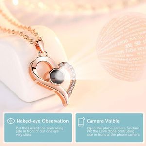 Decorative Flowers Behogar Eternal Rose Jewelry Gift Box With Heart-shaped Necklace Greeting Card Fashion For Mother Wife Birthday