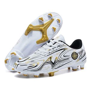 Nya ankomst Mens Long Nail Soccer Shoes TF AG Youth Football Boots Gold Blue Pink bekväm träningsskor