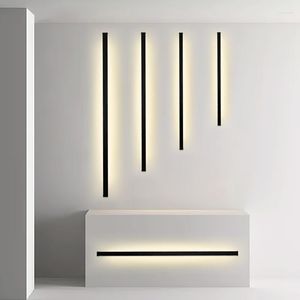 Lampa ścienna zdalne RGB Nowoczesne długie światło na schody w sypialni domowej sofa salonu dekoracja oświetlenia tła