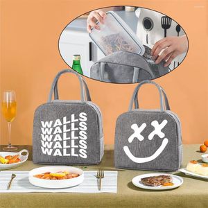 Duffel Bags Lunch Bag Food Cooler For Women Work Box Kids Insulated Thermal Organizer Picnic Canvas Pack Walls Print Handbag