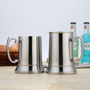 Tassen 450/560ml Doppelschicht 304 Edelstahl Milch Kaffee Cars Bier Tank Stein für Büro -Doppelwand