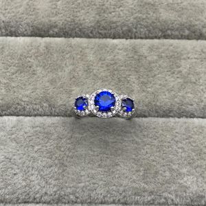 2023 Novo S925 Silver European e American Fashion Blue Pagod Stone Diamond Ring elegante e personalizado Ring Girl Ring