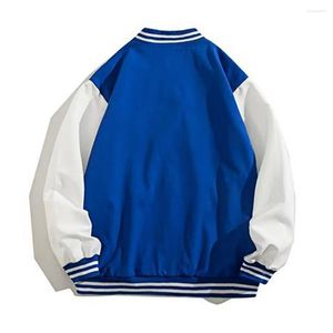 Men's Jackets Hip-hop Style Jacket Streetwear Baseball Coats With Stand Collar Elastic Cuffs For Spring Fall Seasons