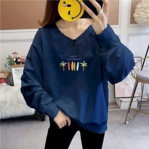 Kvinnors hoodies 2023 Spring Pullover Löst överdimensionerad gradientfärg Fashion Top Gothic Coat kläder för tonåringar Sweatshirt