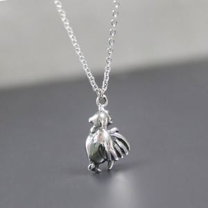 Everfast 5pc/Lot DIY Vintage 3D Cock Stainless Steel Custom Pendant Chinese Culture Animal Zodiac Rooster Necklace Men Women Memorial Jewelry SN203