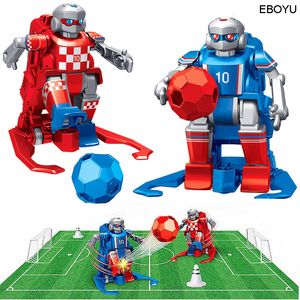 ElectricRc Hayvanlar 2pcs Eboyu JT8811jt8911 24GHz RC Futbol Robot Oyuncak Kablosuz Uzaktan Kumanda İki Futbol Robotları Oyuncaklar Çocuklar İçin Aile 230812