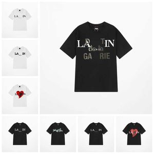 brand Men's T-Shirts Designer Luxury Lanvins Classic t Shirt Chest Letter Printed lavin shirt High Street lavina tshirts shoe Cotton Loose Tees lavin hoodie OVNK
