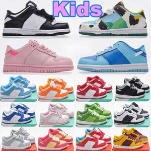 Kinderschuhe Low Kleinkind Sneakers Panda Chunky Jugend Baby Orange Jungen Mädchen UNC University Blue Kid Designer Schuh Kinder drei rosa Trainer Kinder Dunks