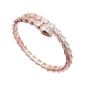 Luxury heart bracelet gold bangle designer Diamond bracelets for women Snake Womens designer jewelry Stainless Steel mens bracelet engagement wedding gift D-65112