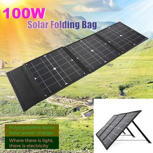 Other Electronics 100W 18V Foldable Solar Pack Monocrystalline Silicon DCUSB Fast Charge Panel for Outdoor Cycling Climbing Hiking Camping 230812