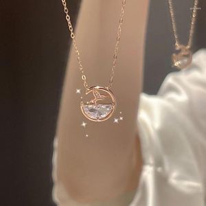 Anhänger Halskette Wal Herbst Halskette für Frauen Licht Luxus Nische Design Tail Collarbone Kette Mode Schmuckzubehör Geschenke Großhandel Großhandel