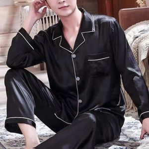 Abbigliamento da uomo 1 set elegante elegante collare a maniche lunghe a maniche lunghe Pantaloni migliori per gli uomini della camera da letto