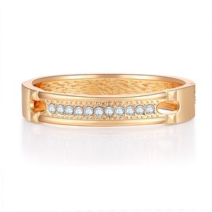 bracelet designer New simple temperament gold bracelet women's European and American fashion jewelry glossy openwork diamond spring open bracelet