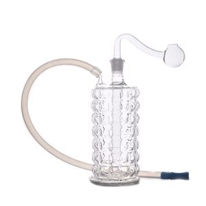 Mini Shisa Dicke Glasöl Brenner Bong Wasserleitungen Bubbler Mini Handschatcheröl Rig mit 10 mm männlichen Glasölbrenner und Schlauch Großhandel