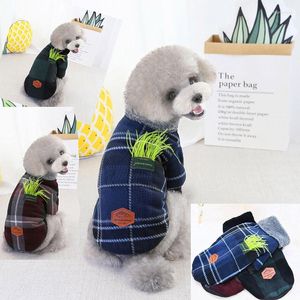 Hundekleidung Stil Modelle Herbst Herbst Winter Casual Plus samtkatze kar Plaid Füße Hoodie liebevolle Haustierkleidung