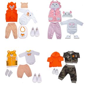 Doll Accessories Many Different Styles 45-50CM Doll Dress Reborn Baby Doll Clothes Boy Girl Oufit with Shoes High Quality All Cotton 230812