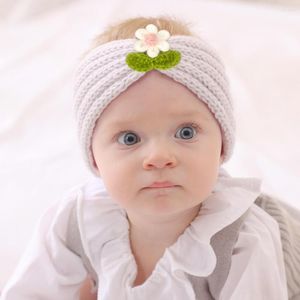 Hair Accessories Children's Knitted Headband Baby Autumn And Winter Warm Woolen Flower Headwear Born Kids