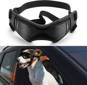 Abbigliamento per cani Atuban Goggles per cani occhiali per cani Goggle UV Protezione da neve Protezione del vento Protezione della polvere con cinghia regolabile 230812