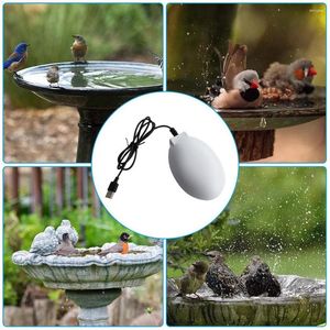 Decorazioni da giardino USB Bird Bath De Icer Heater Power-off automatico all'aperto inverno DEICER SCACCOLA Acqua Acqua Acqua Fontana termostaticamente