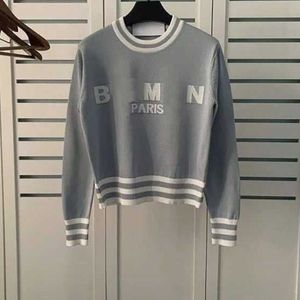 Kadınlar Sweater Lüks Tasarımcı Sweater Kadın hırka kadın yuvarlak boyunlu kazaklar örgü mektup yazdırır uzun kollu hırka moda gündelik örgü gömlek