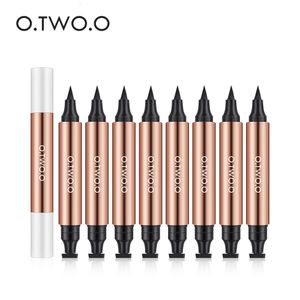 Eye Shadowliner Combination Otwoo 8st Liquid Eyeliner Stamp Black Pencil Longlasting Waterproof Lätt att bära kosmetika Makeup For Eyes 230812