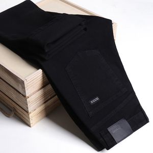 Jeans da uomo allungare la moda regolare in forma casual cotonebusiness neri pantaloni pantaloni maschi 230812