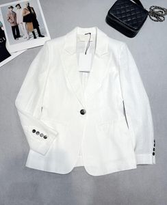 Women's Jackets 2023 European Fashion Brand Spring/Summer Thin Linen Classic Heavy Duty New Small Suit