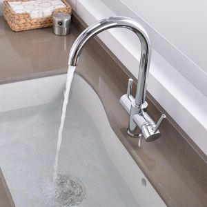 Drinking Water Purification Tap Beige&Chrome Kitchen sink Faucet mixer Design 360 Degree Rotation filtered Kitchen Faucet