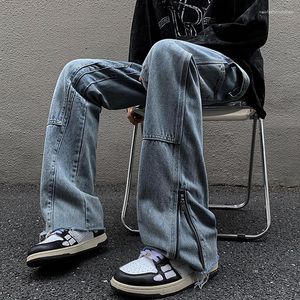 Jeans masculinos Cloths de roupas de roupas femininas Pant largas de perna larga calça jeans larga calças de rua de rua folgadas para homens