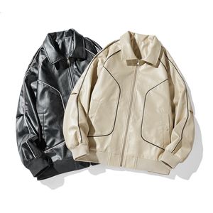 Мужская куртка куртки корейская мода Y2K Ropa Jackets for Men Кожаная одежда осень зимняя уличная одежда с длинным рукавом