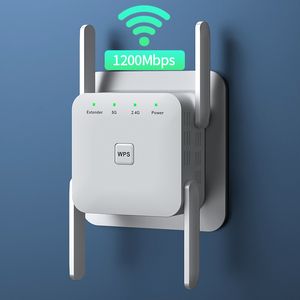 Roteadores 5g repetidores wifi de longo alcance de 1200 Mbps WiFi Extender Router Signal Signal WI Fi Booster 300Mbps 230812
