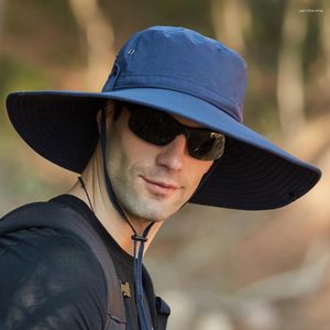 Berets Мужская солнцезащитная шляпа 2023 Summer Sun Outdoor Ungife Brim Altounting Visor