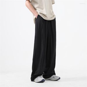 Calça masculina 6 colorido homem casual de moda de superfície larga streetwear de luta de streetwear calça masculina straight straight s-3xl