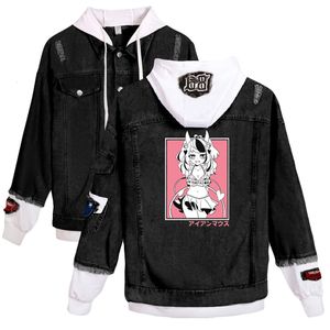 Herrenjacken Ironmouse süße 2d Denim Jacke Südseite Schlangen Streetwear Top Harajuku Kleidung weiblich 230812