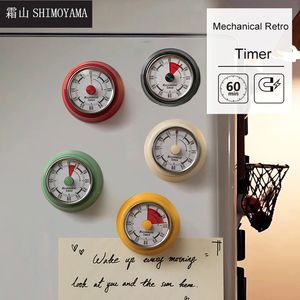 Timery kuchenne Shimoyama Alarm Kitchen Timer okrągły mechaniczny czas odliczania Przypomnienie gotowanie pieczenia prac domowych Nauczanie czasu z magnesem 230812