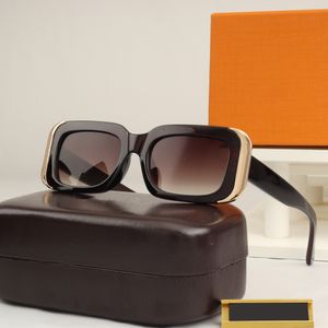 Moderne Sonnenbrille Designer Sonnenbrille Seiten Metalldruck Weitbein Frauengläser mit Hülle Solbriller bis Kvinder Luxusbrillen Frau Herren Brille UV400