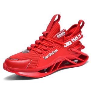 designer mens running shoes red mans shoes spring and autumn blade warrior china-chic sneakers summer breathable handsome shock absorbing running shoes