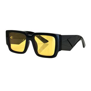 Luxusdesigner Sonnenbrille für Männer und Frauen Frauen Damen Retro Eyewear Square Schwarze Rahmen gelbe Objektive UV400 Schutz Len Classict