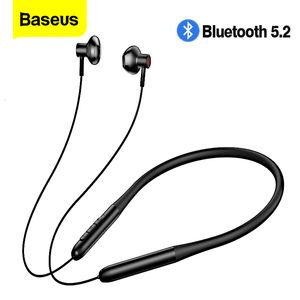 Cell Phone Earphones Baseus P1 Wireless Earphones Bluetooth 5.2 Headphone Magnetic Neckband Earphone Waterproof Sport Headset Neck Wireless Earbuds 230812