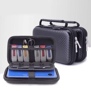 Storage Bags Travel Cable Bag Multi-function Data Host Protection Box Gadget USB Headset Black Portable Tool