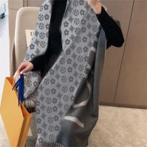 Sıcak Satma Moda Paris Tasarımı% 100 Kaşmir Eşarp Erkek ve Kadınların Aynı Marka Mektubu Eşarp Büyük Şal Sıcak Kalınlaştırılmış Yün 70cm x 180cm