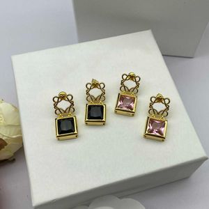 Kvinnor Fashional Pendant örhängen lyxig designer örhänge smycken kvinnor 18k pläterade diamantvalentin bröllop gåvor
