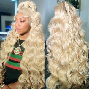 180%density 30 40 Inch 613 Honey Blonde 13x6 HD Lace Front Human Hair Wigs Brazilian Body Wave Colored 13x4 Lace Frontal Wig for Women