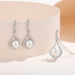 2023 925 Sterling Silver Pearl Earrings Women's French Simple Water Drop Ins Cool Style Fashion Versatile Temperament For Female