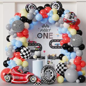 Other Event Party Supplies Racing Car Balloon Garland Arch Kit Wheel Helmet Foil Balloons Birthday Baby Shower Wedding Decortion Boy Gifts 230812